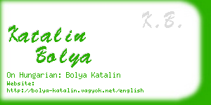 katalin bolya business card